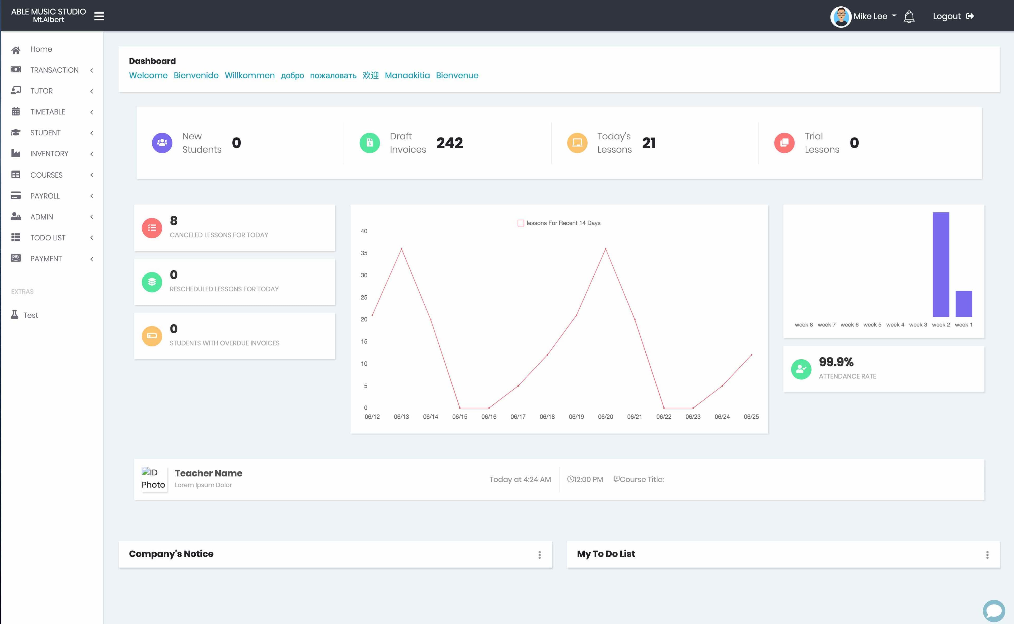 AMA School Management System - Custom software development image 3
