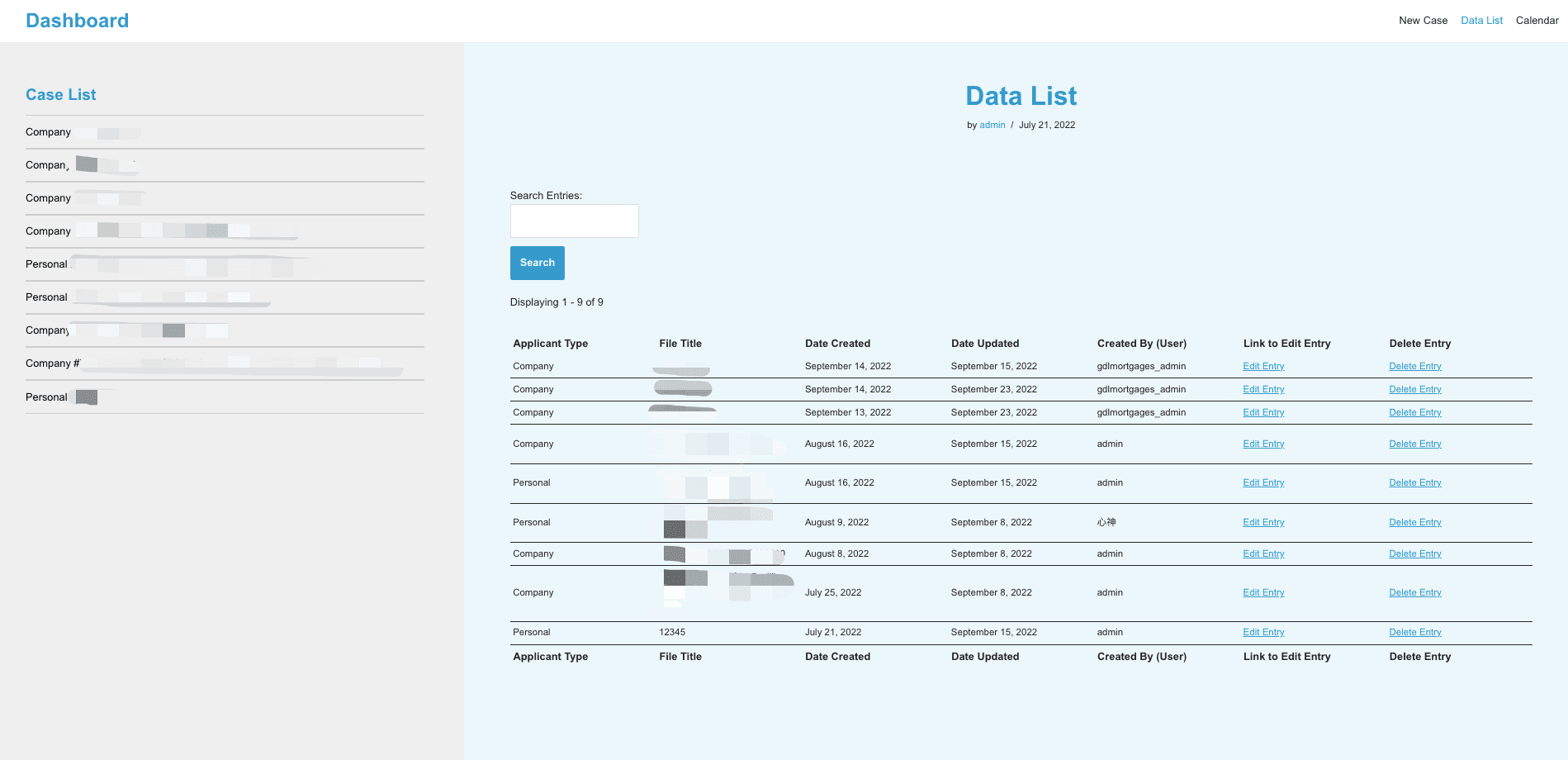 GDL Mortgages File management System - Custom Web Development image 3